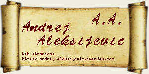 Andrej Aleksijević vizit kartica